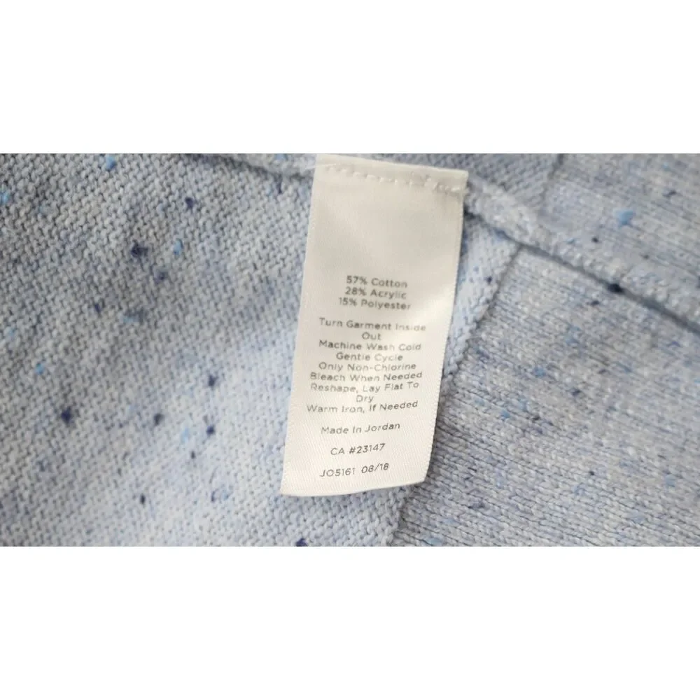 Talbots Womens Long Line Open Cardigan Size XL Confetti Blue